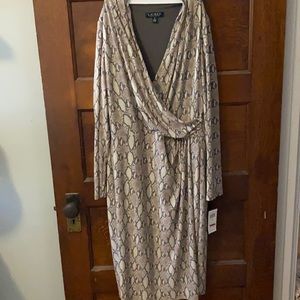 Snake skin wrap dress
